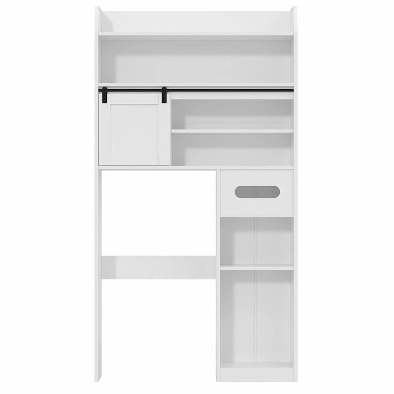 Meuble de rangement  pour toilettes, avec cadre en métal et étagères de rangement, organiseur de salle de bain avec étagères réglables
