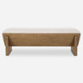 23806 Banc en polyester à cadre en bois, 59 de large, encastré
