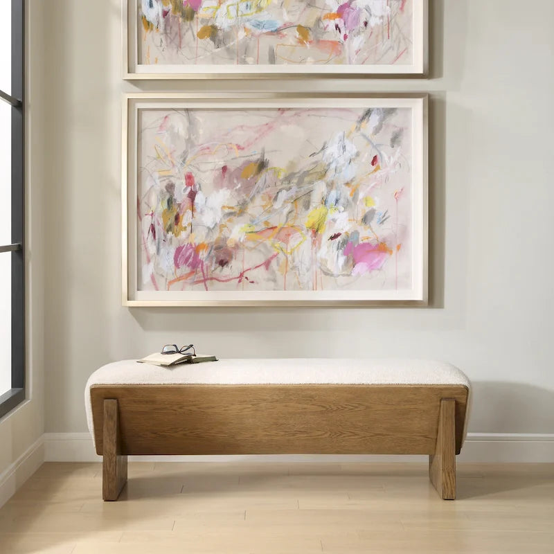 23806 Banc en polyester à cadre en bois, 59 de large, encastré