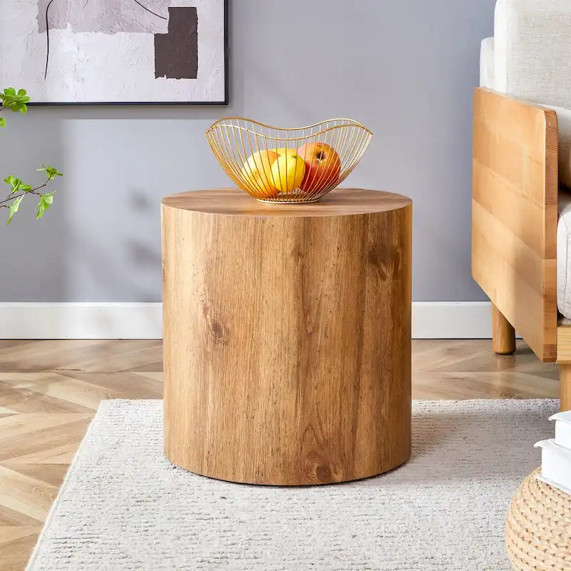 15,7 Table basse ronde moderne avec motif tendance et base stable pour le salon