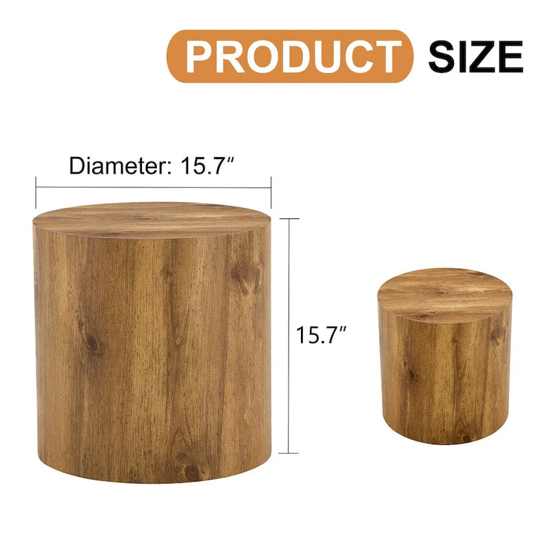 15,7 Table basse ronde moderne avec motif tendance et base stable pour le salon