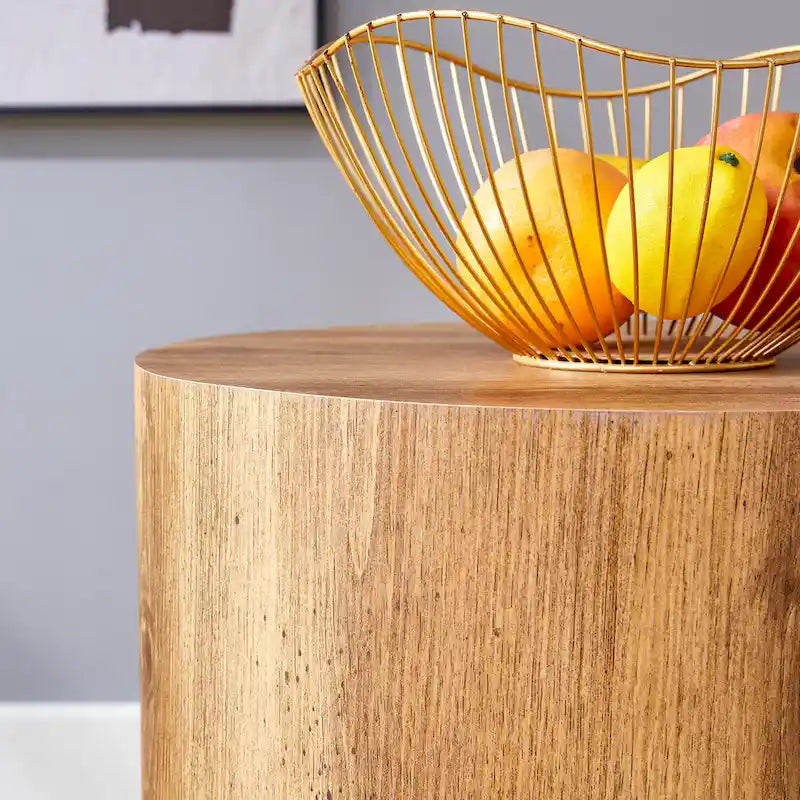 15,7 Table basse ronde moderne avec motif tendance et base stable pour le salon