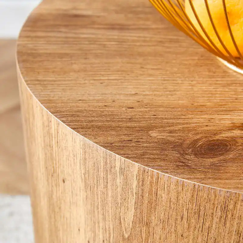 15,7 Table basse ronde moderne avec motif tendance et base stable pour le salon