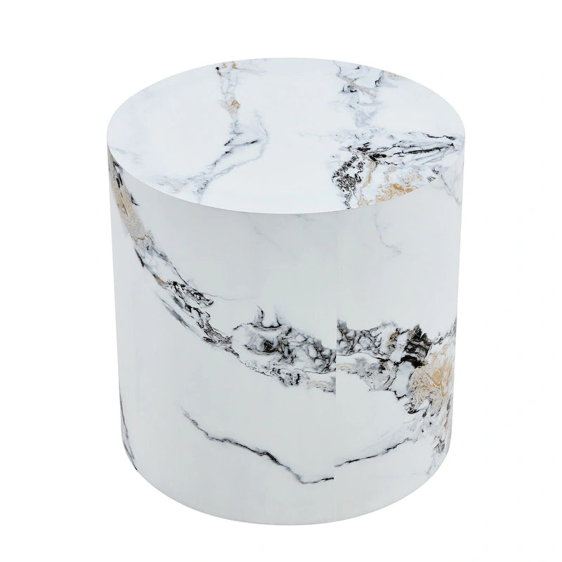 15,7 Table basse ronde moderne avec motif tendance et base stable pour le salon