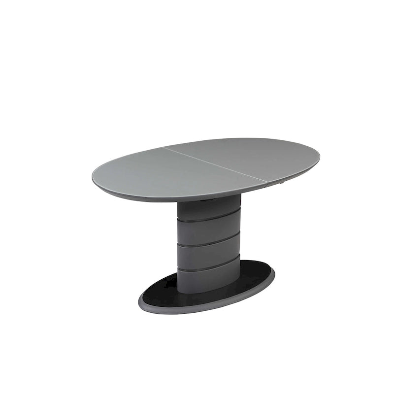 Table à manger extensible  avec piètement Art déco à rayures
