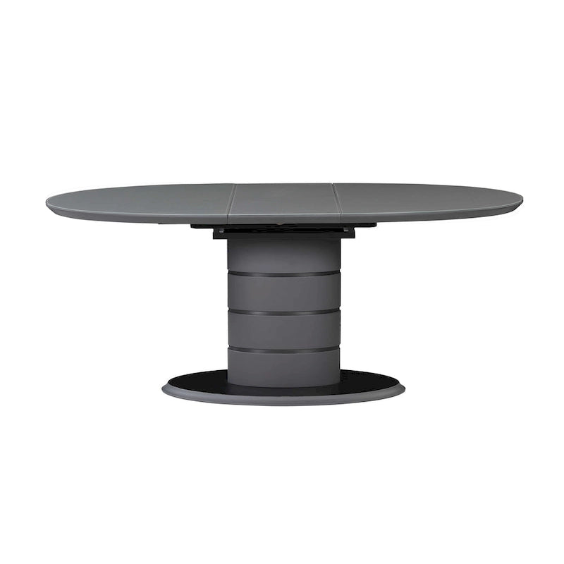 Table à manger extensible  avec piètement Art déco à rayures
