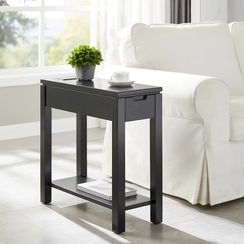 Table d'appoint Charging Cade Wood avec tiroir