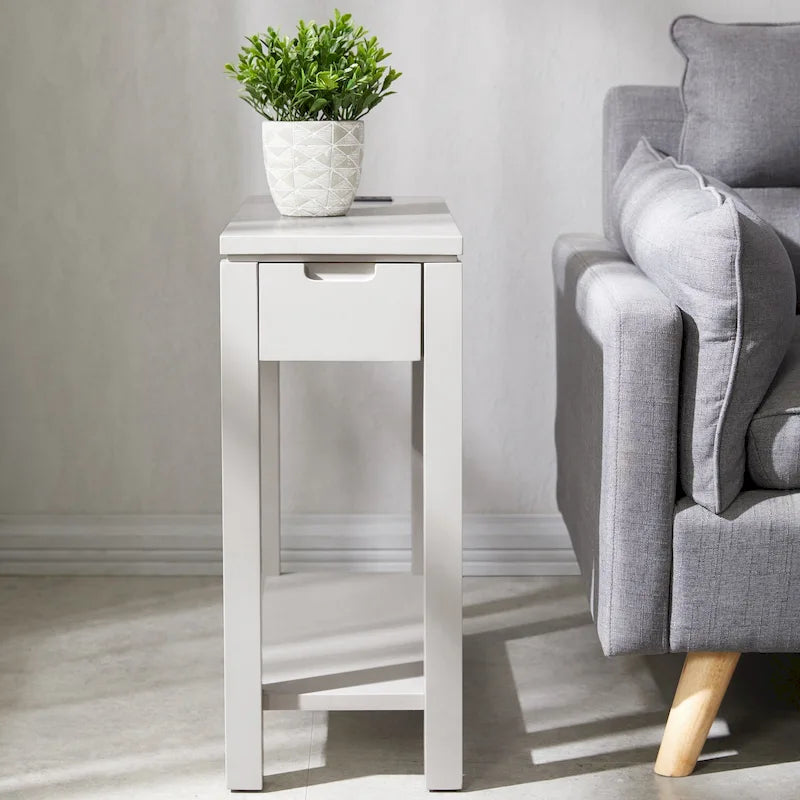 Table d'appoint Charging Cade Wood avec tiroir