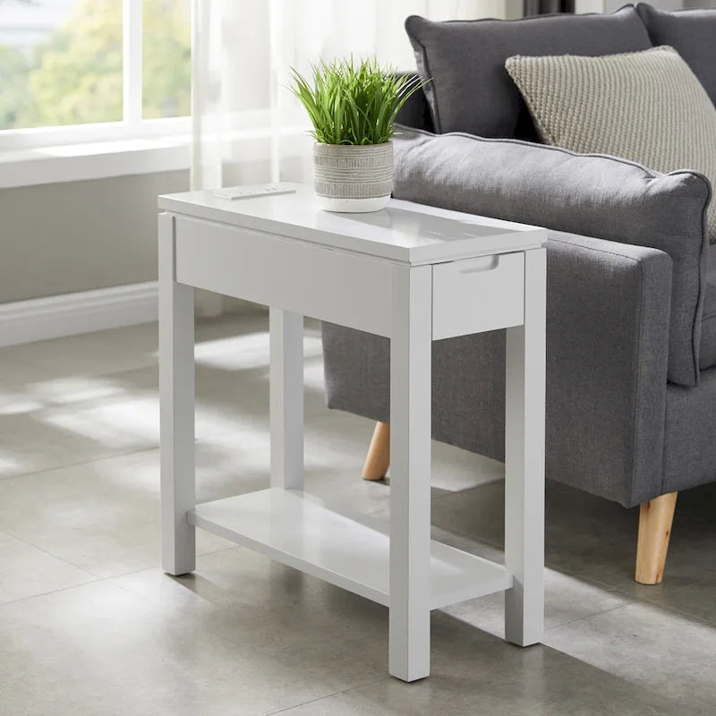 Table d'appoint Charging Cade Wood avec tiroir