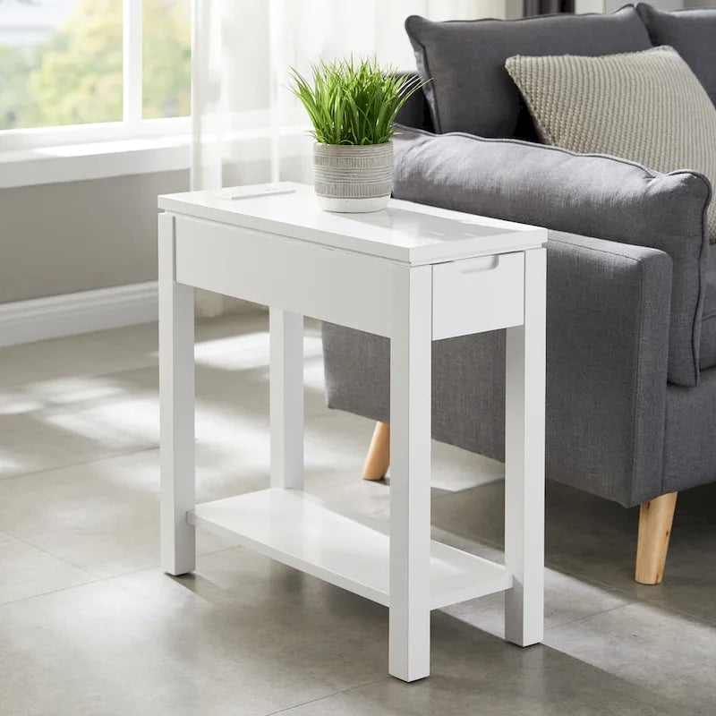 Table d'appoint Charging Cade Wood avec tiroir