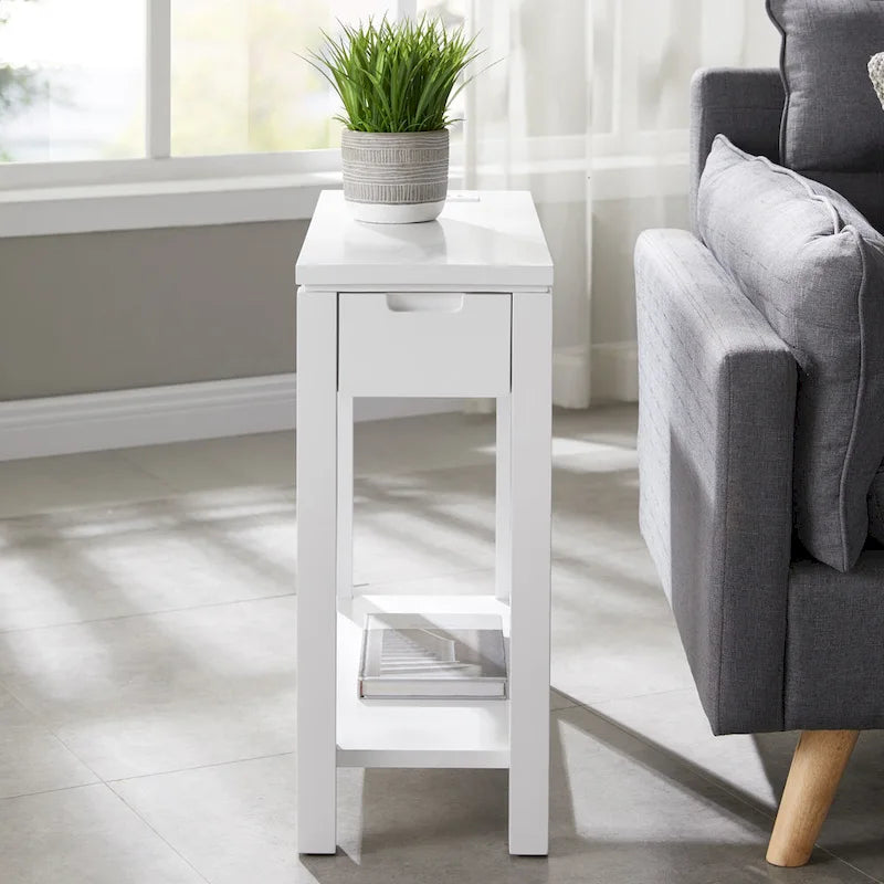 Table d'appoint Charging Cade Wood avec tiroir