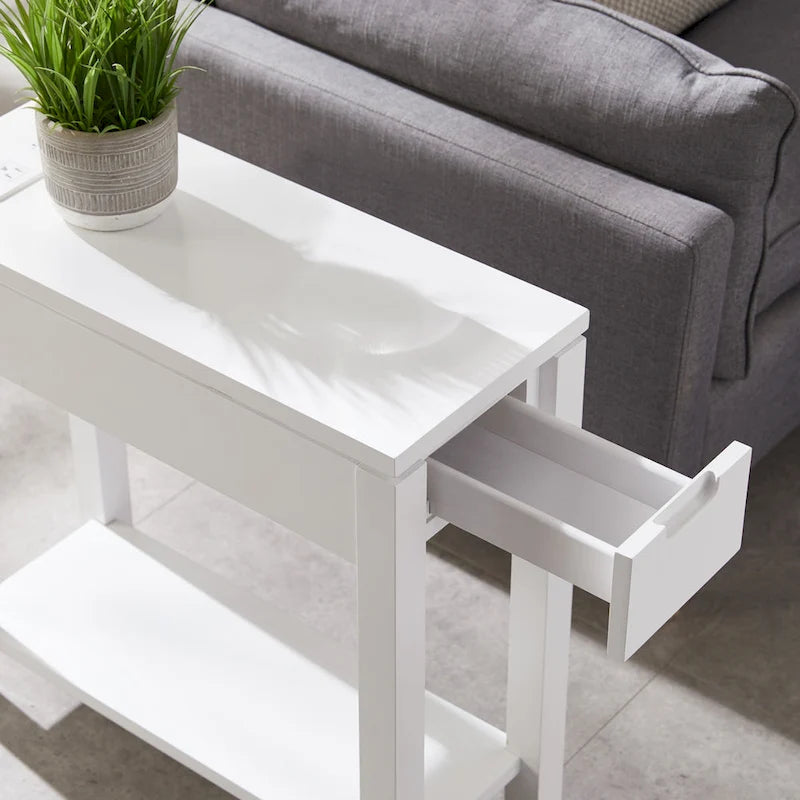 Table d'appoint Charging Cade Wood avec tiroir