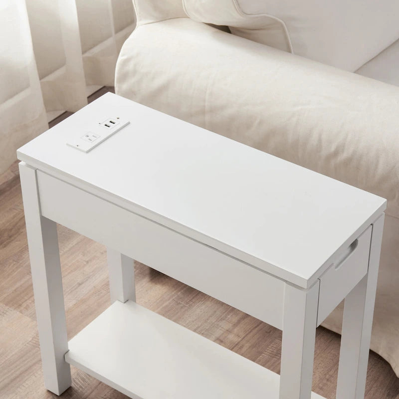 Table d'appoint Charging Cade Wood avec tiroir