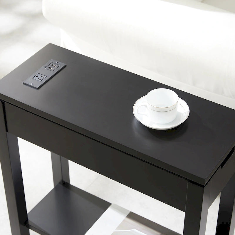 Table d'appoint Charging Cade Wood avec tiroir