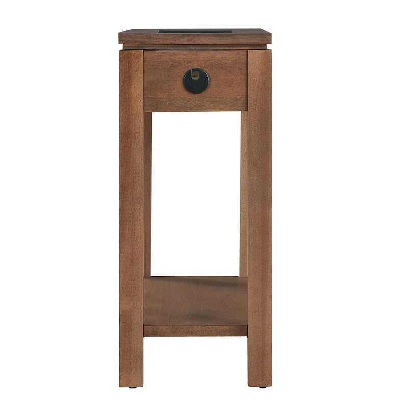 Table d'appoint Charging Cade Wood avec tiroir