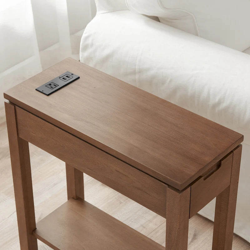 Table d'appoint Charging Cade Wood avec tiroir