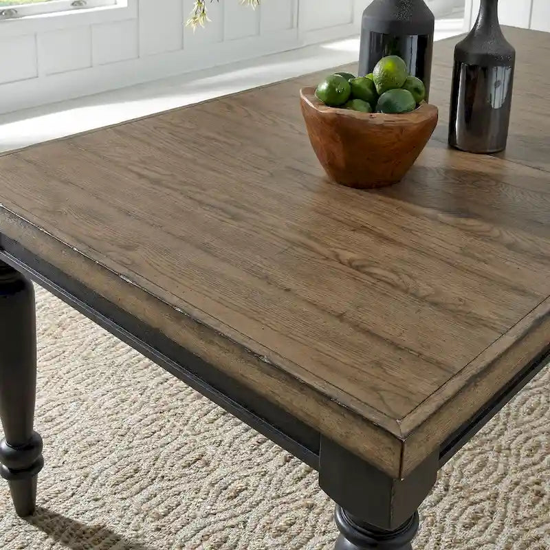 Table rectangulaire à pieds en ardoise - Noire