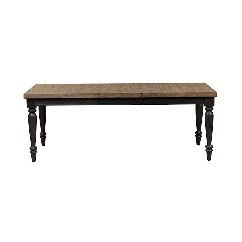 Table rectangulaire à pieds en ardoise - Noire