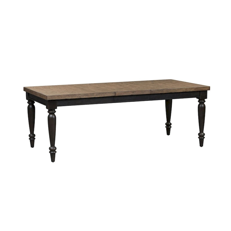 Table rectangulaire à pieds en ardoise - Noire