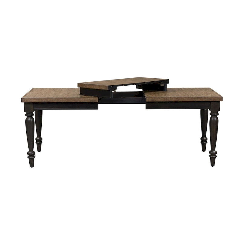 Table rectangulaire à pieds en ardoise - Noire