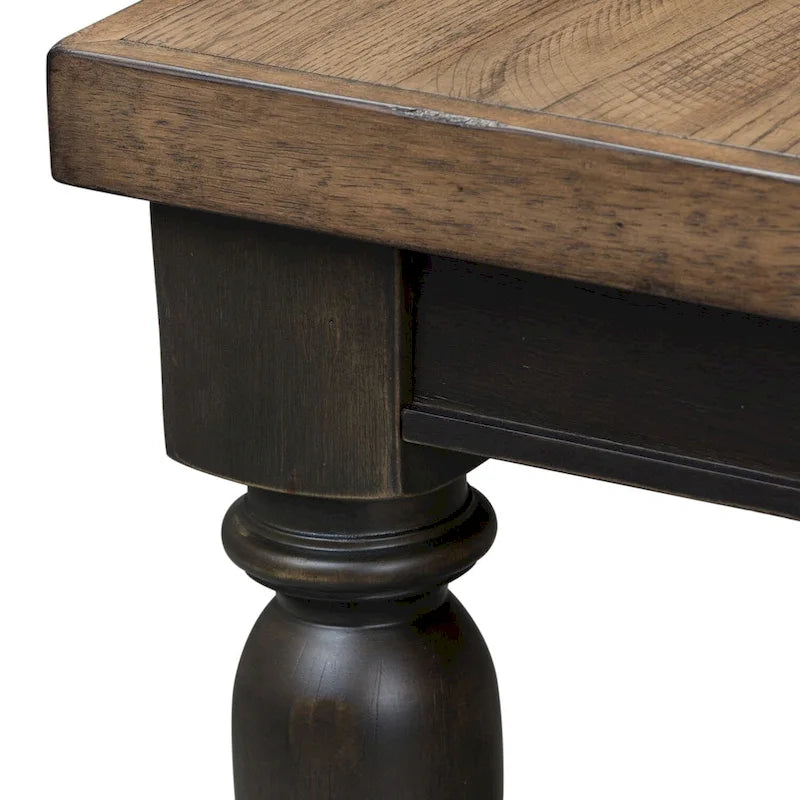 Table rectangulaire à pieds en ardoise - Noire
