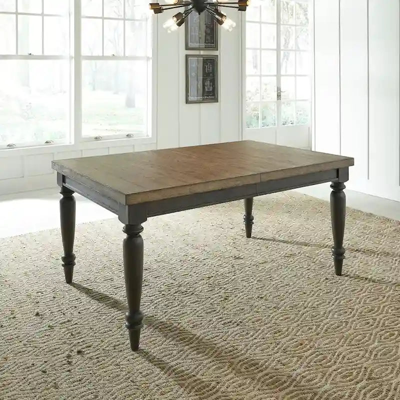 Table rectangulaire à pieds en ardoise - Noire