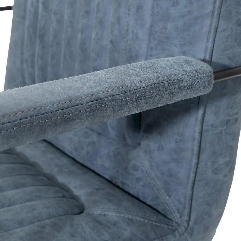Fauteuil en similicuir  piètement luge