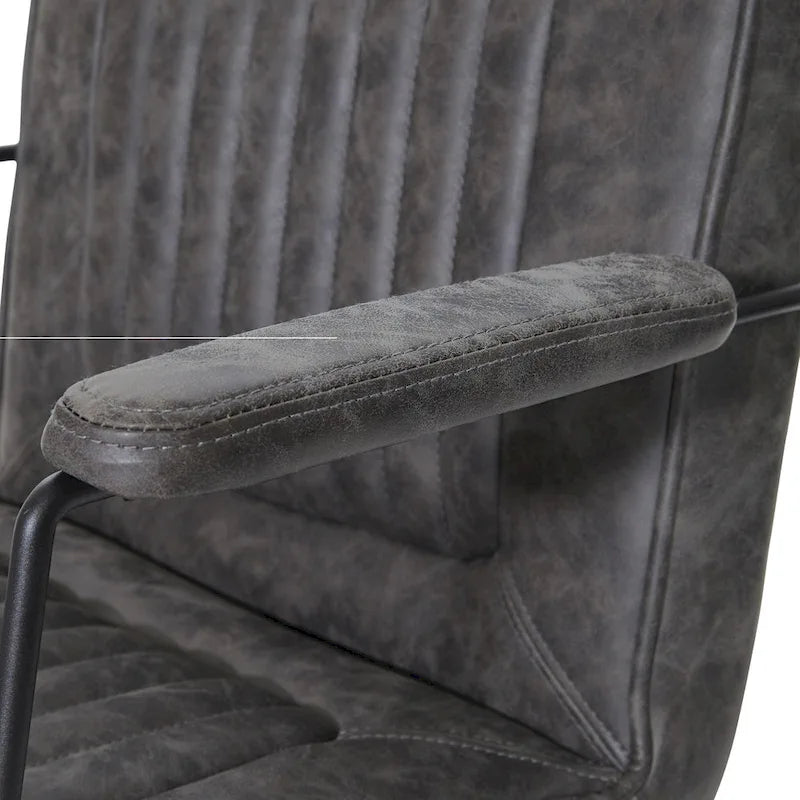 Fauteuil en similicuir  piètement luge