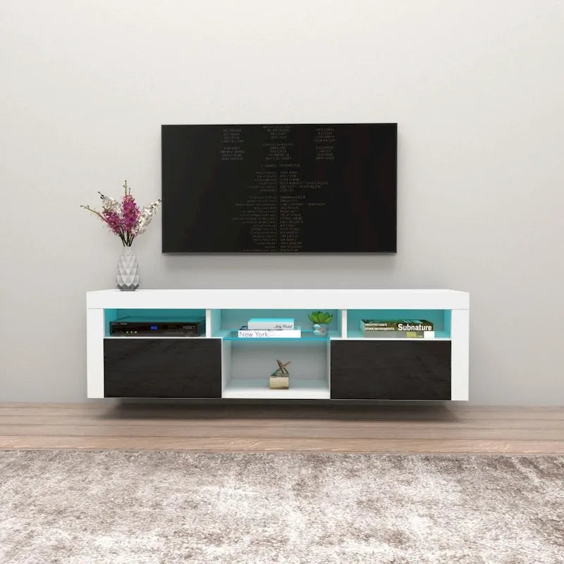 Meuble TV flottant mural  160 avec 16 couleurs de LED
