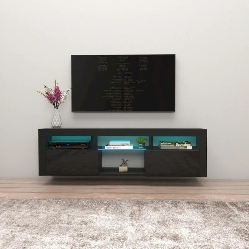 Meuble TV flottant mural  160 avec 16 couleurs de LED