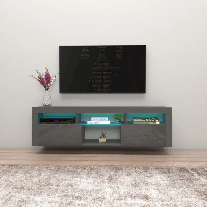 Meuble TV flottant mural  160 avec 16 couleurs de LED