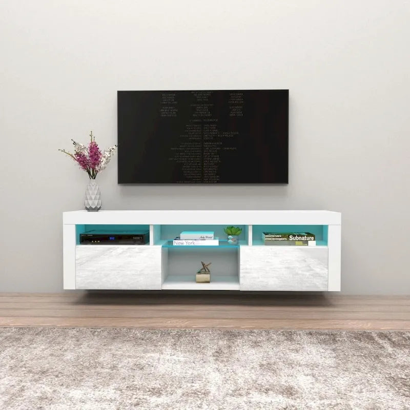 Meuble TV flottant mural  160 avec 16 couleurs de LED