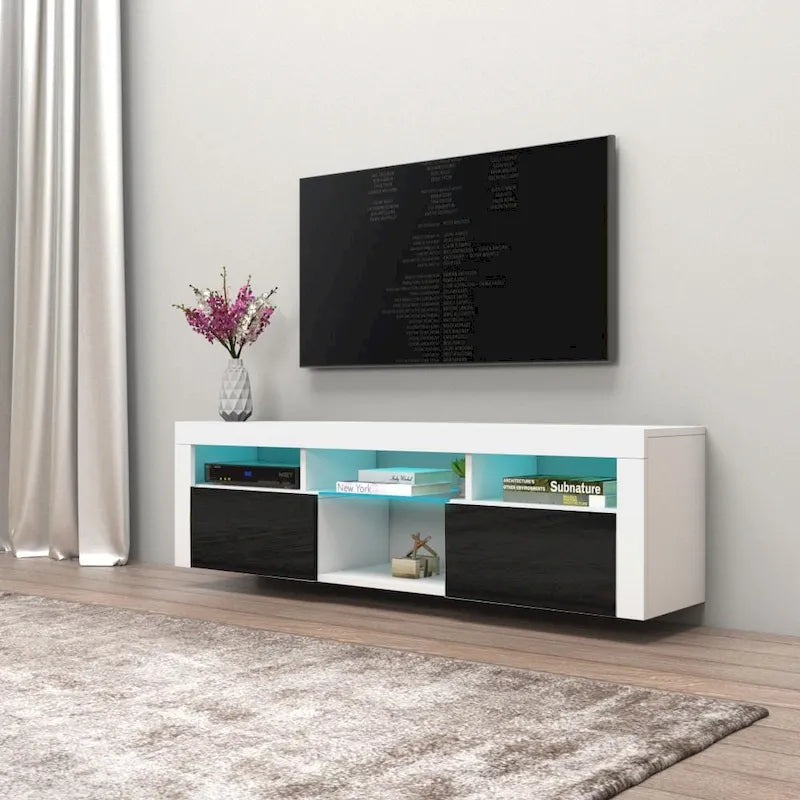 Meuble TV flottant mural  160 avec 16 couleurs de LED