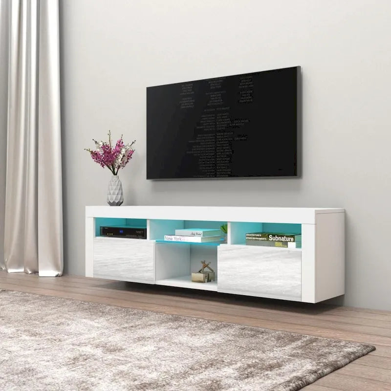 Meuble TV flottant mural  160 avec 16 couleurs de LED