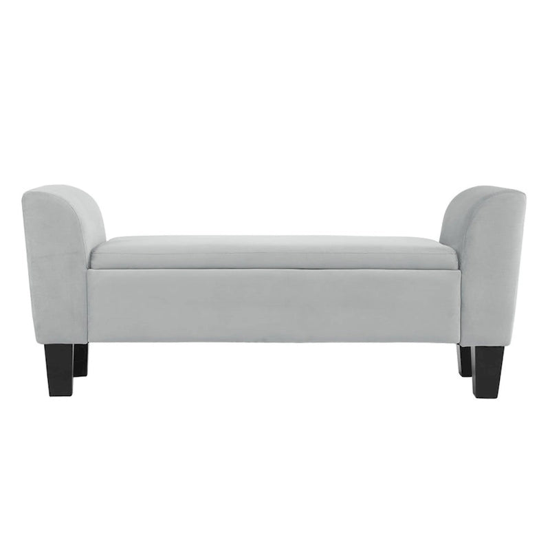 Banc ottoman en velours avec rangement - 16,5L x 55l x 23H