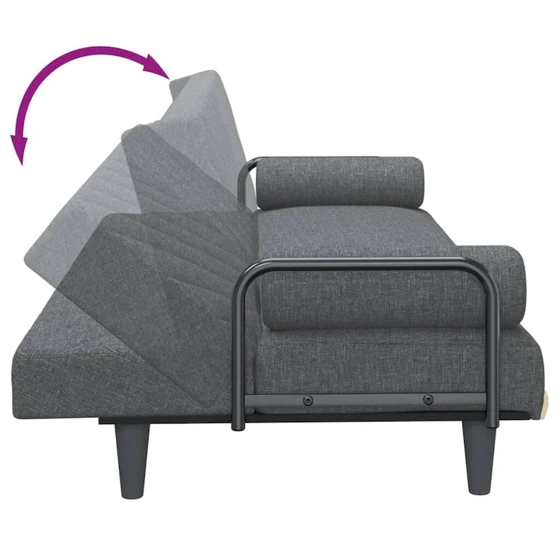 Canapé-lit avec accoudoirs Canapé Fauteuil inclinable Causeuse Tissu - 80,7 x 35 x 27,6