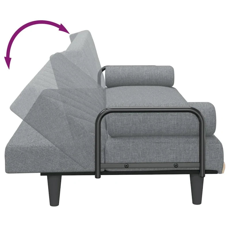 Canapé-lit avec accoudoirs Canapé Fauteuil inclinable Causeuse Tissu - 80,7 x 35 x 27,6