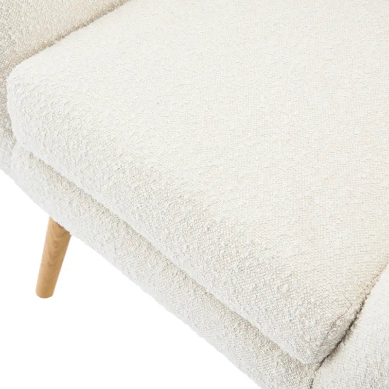 Fauteuil Club Capitonnage Boucle Amande avec Dossier Haut par