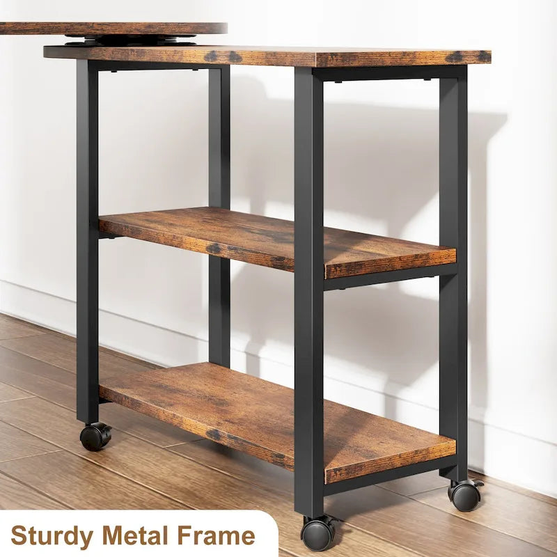 Table d'appoint pivotante avec station de recharge